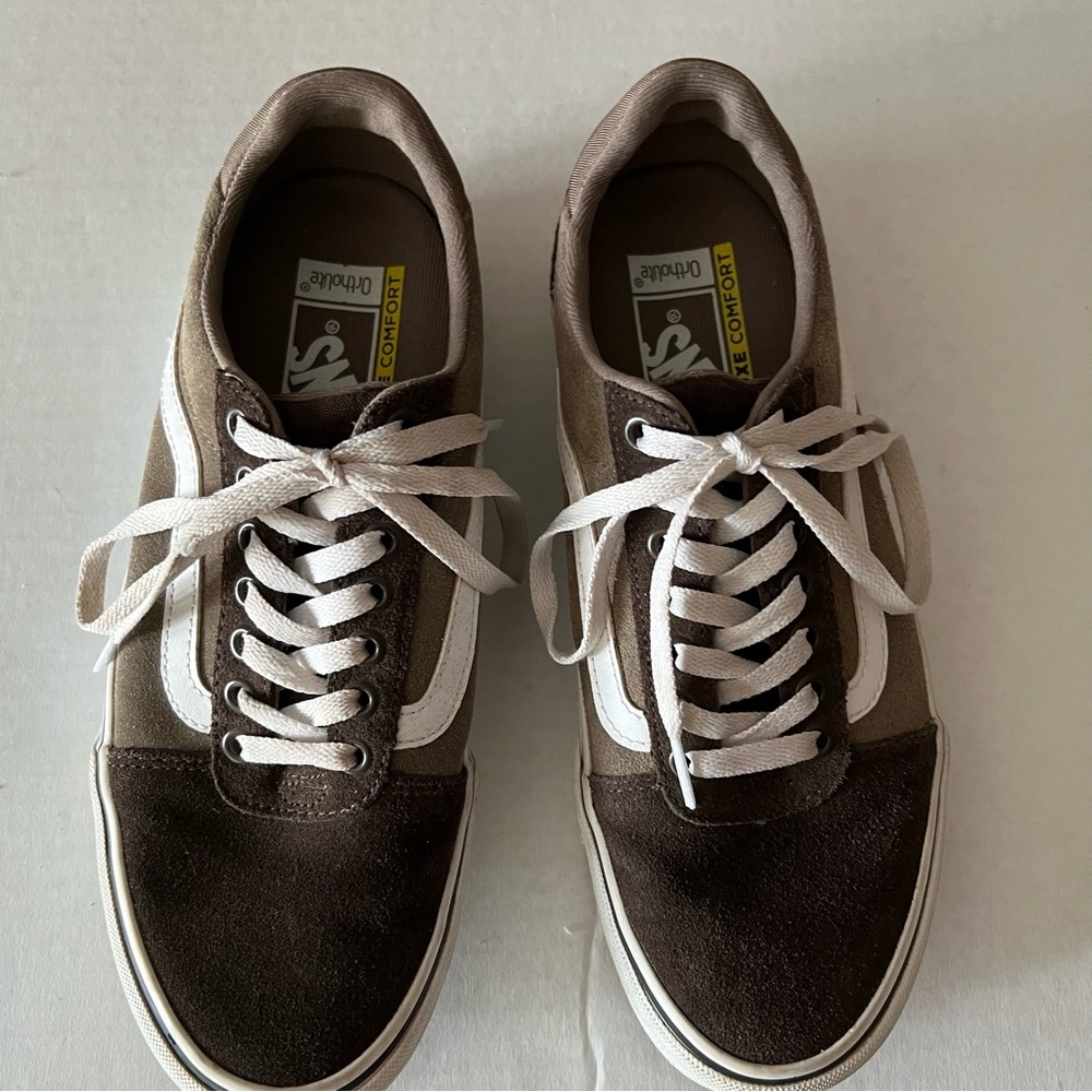 Vans Men's Chocolate and White Sneakers